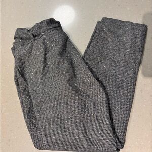 LOFT Gray Checkered Pants Womens size 6
